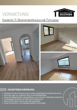 Foto - Sanierte 3-Zimmer Wohnung mit Terrasse