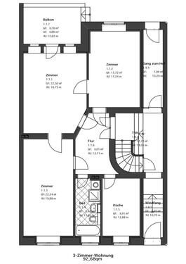 Foto - Etagenwohnung in Forst (Lausitz) zur Miete