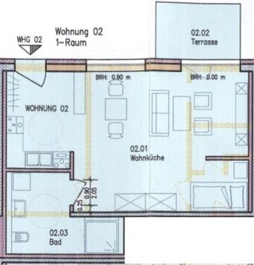 Foto - 1 Zimmer Erdgeschoßwohnung zur Miete in Neustadt-Glewe