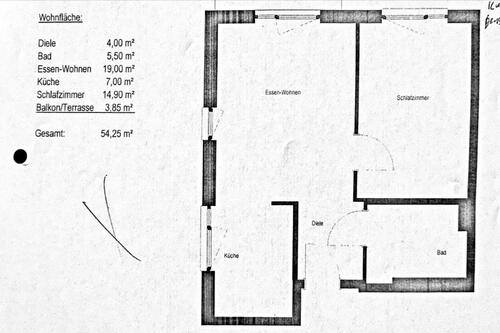 Foto - Helle 2-Zimmer-Senioren-Wohnung im 2. OG mit Balkon