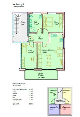 Foto - 3-Zimmer 1. Obergeschoß W04 Neubau Bad Aibling