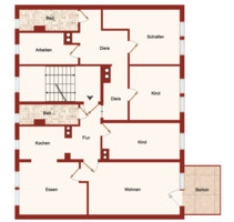 6-RW, 104qm, 2 Bäder, Balkon, 1.OG, Laminatböden, in Steinbach - Bad Lausick