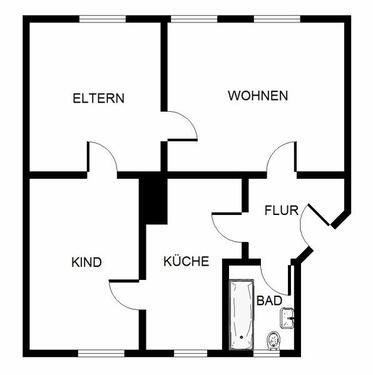 Foto - Etagenwohnung in Karlsruhe zur Miete