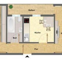 2-Zimmer-Wohnung mit Balkon und Einbauküche (750 € Warmmiete) - Töging am Inn