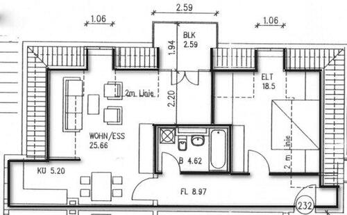 Foto - 2 Zimmer Dachgeschoßwohnung zur Miete in Meißen