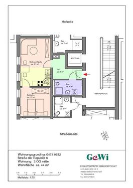 Foto - 2 Zimmer Etagenwohnung zur Miete in Eisenhüttenstadt