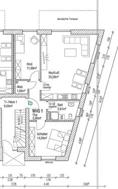 Foto - Erdgeschoßwohnung in Vechta zur Miete