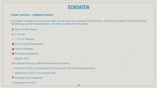 Foto - 3 Zimmer Terrassenwohnung zum Kaufen in Bamberg
