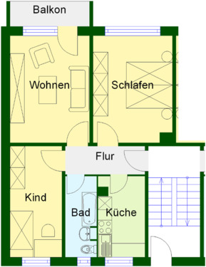 Foto - Etagenwohnung in Wernigerode zur Miete