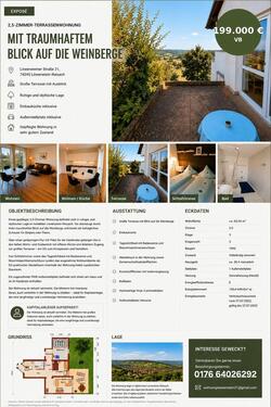 Foto - 2,5-Zimmer-Terrassenwohnung mit Weinbereblick Provisionsfrei