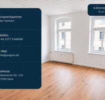 4 Zimmer Wohnung, 75m²︎, Gera Wohnung Mieten, MIT GARTEN
