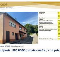Einfamilienhaus - 365.000,00 EUR Kaufpreis, in Niederstetten (PLZ: 97996)