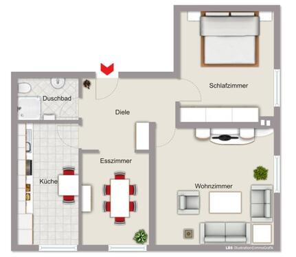 Foto - 2.5 Zimmer Erdgeschoßwohnung zum Kaufen in Köln