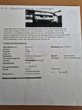 Foto - 2 Zimmer Dachgeschoßwohnung zum Kaufen in Stadthagen