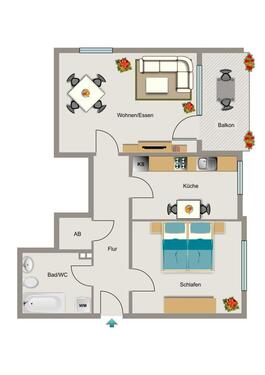 Foto - 2.5 Zimmer Etagenwohnung zur Miete in Düsseldorf