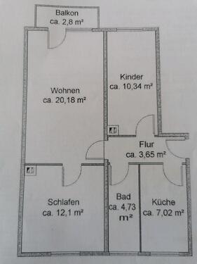 Foto - 3-Raum-Wohnung Loitzer Landstraße