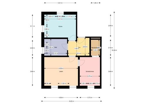 Foto - 63 qm, 2,5 Zi, Balkon, 2017 energetisch saniert