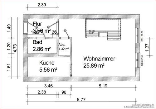 Foto - 3 Zimmer Maisonettenwohnung zur Miete in Freiberg