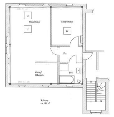Foto - 2 Raum Wohnung mit Fußbodenheizung in Ortrand