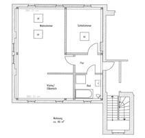 2 Raum Wohnung mit Fußbodenheizung in Ortrand