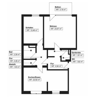 Foto - Etagenwohnung zur Miete in Karlsruhe