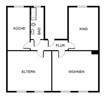 Foto - 3 Zimmer Etagenwohnung zur Miete in Baden-Baden