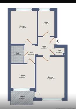 Foto - 3 Zimmer Etagenwohnung zur Miete in Hamburg