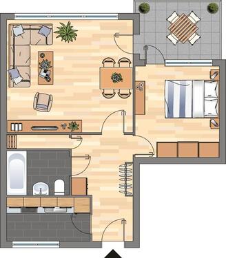 Foto - 2 Zimmer Etagenwohnung zur Miete in Krefeld