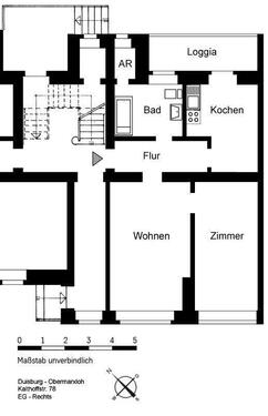 Foto - 2 Zimmer Erdgeschoßwohnung zur Miete in Duisburg