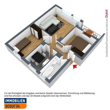 Foto - 3 Zimmer Erdgeschoßwohnung zur Miete in Mettmann