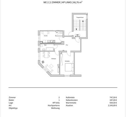 Foto - Mietwohnung - 935,00&nbsp;EUR Kaltmiete, ca.&nbsp; 67,00&nbsp;m&sup2;