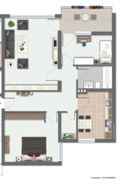 Foto - Helle 3-Zimmer-Wohnung mit Terrasse in Benhausen – Erdgeschoss