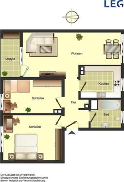 Foto - 3 Zimmer Erdgeschoßwohnung zur Miete in Bocholt