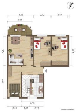 Foto - Etagenwohnung zur Miete in Hoyerswerda