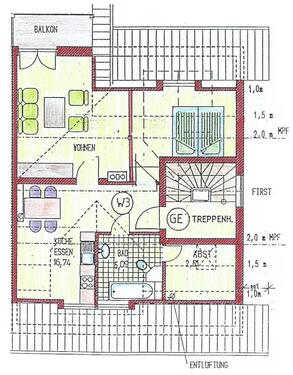 Foto - Gepflegte 2-Zimmer-Dachgeschosswohnung mit Balkon und EBK in Rott