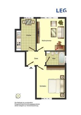 Foto - 2.5 Zimmer Etagenwohnung zur Miete in Bergkamen