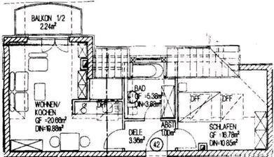 Foto - 2 Zimmer Dachgeschoßwohnung zur Miete in Frankenberg (Sachsen)