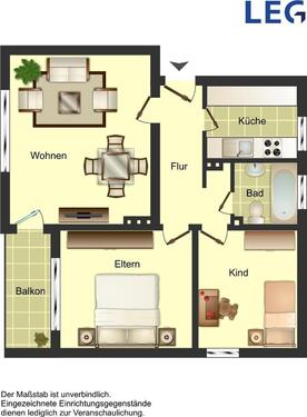 Foto - 3 Zimmer Erdgeschoßwohnung zur Miete in Ibbenbüren