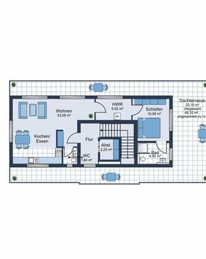 Foto - Modernes Penthouse Glück 2 Zimmer EBK Fußbodenheizung & Solar
