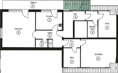 Foto - Geräumige 3,5-Zimmerwohnung - 950,00&nbsp;EUR Kaltmiete, ca.&nbsp; 98,00&nbsp;m&sup2;