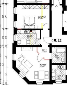 Foto - 2 Zimmer Etagenwohnung zur Miete in Chemnitz