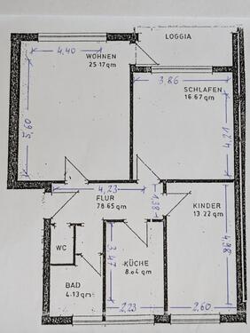Foto - 3-Zimmer-Wohnung mit 79 m² und Balkon in Stadthagen; ggf. Garage