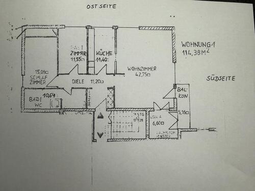 Foto - Helle ruhige 3-Zimmer-Wohnung mit Südbalkon