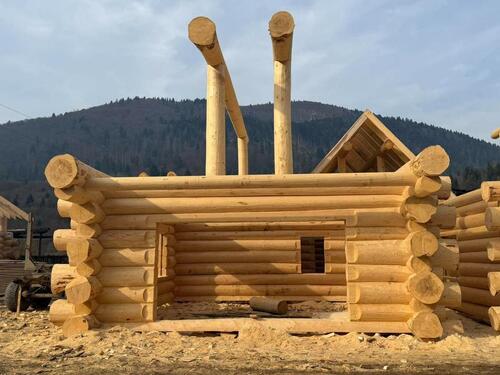 Foto - MUSTERHAUS - Naturstammhaus Blockhaus – ca. 70 m² – Rohbau