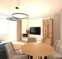 Kernsanierte, voll möblierte 2-Zimmer-Wohnung mit Balkon, Kamin - Hannover Ricklingen