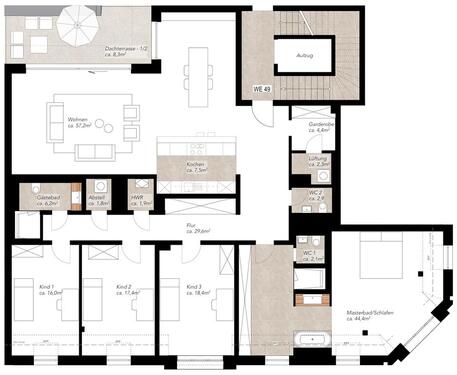 Foto - 5 Zimmer Etagenwohnung zur Miete in Leipzig