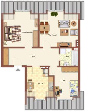 Foto - 3 Zimmer Dachgeschoßwohnung zur Miete in Mönchengladbach