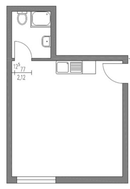 Foto - 1-Zi.-Appartment für Studierende in Uninähe - frei ab 01.02.2026