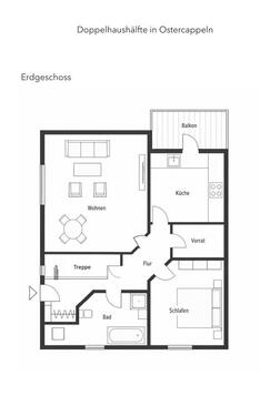 Foto - Charmante Doppelhaushälfte mit Balkon und Garten
