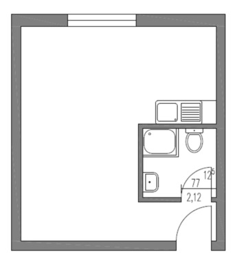 Foto - 1-Zi.-Appartment für Studierende in Uninähe - frei ab 01.12.